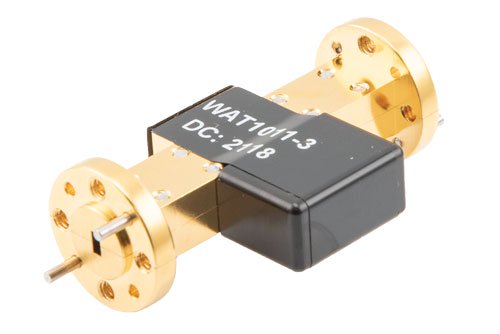 WR-12 Waveguide Fixed Attenuator, 3 dB, from 60 GHz to 90 GHz, UG-387/U Round Cover Flange, 1W Power