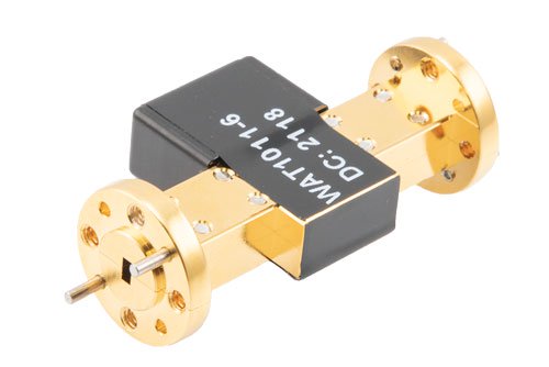WR-12 Waveguide Fixed Attenuator, 6 dB, from 60 GHz to 90 GHz, UG-387/U Round Cover Flange, 1W Power