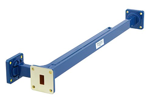 WR-51 30 dB Directional Waveguide Broadwall Coupler, Square Cover Flange, E-Plane Coupled Port, 15 GHz to 22 GHz