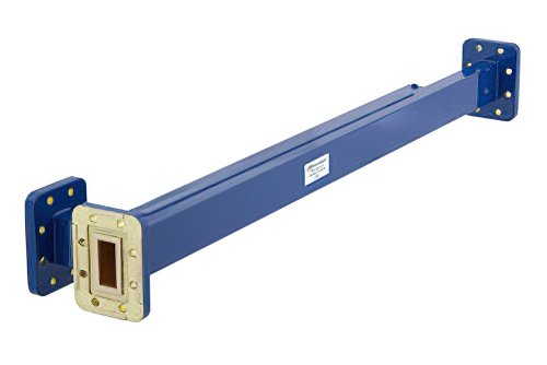 WR-90 10 dB Directional Waveguide Broadwall Coupler, CPR-90G Grooved Flange, E-Plane Coupled Port, 8.2 GHz to 12.4 GHz