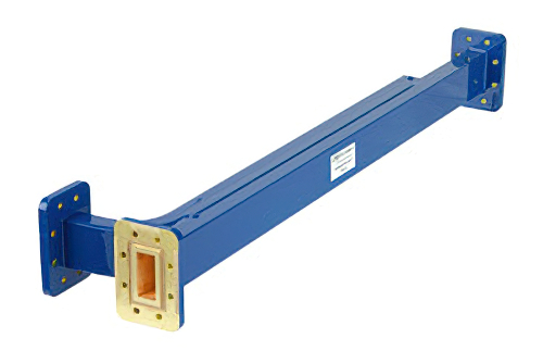 WR-112 20 dB Directional Waveguide Broadwall Coupler, CPR-112G Grooved Flange, E-Plane Coupled Port, 7.05 GHz to 10 GHz