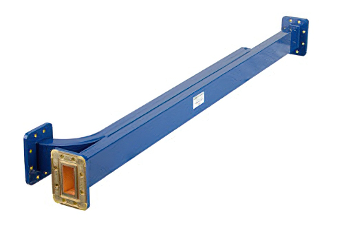 WR-137 20 dB Directional Waveguide Broadwall Coupler, CPR-137G Grooved Flange, E-Plane Coupled Port, 5.85 GHz to 8.2 GHz