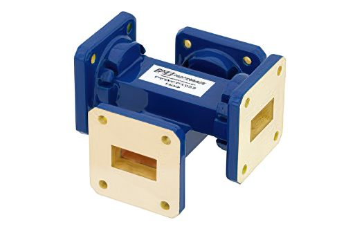 WR-75 30 dB Waveguide Crossguide Coupler, Square Cover Flange, 10 GHz to 15 GHz