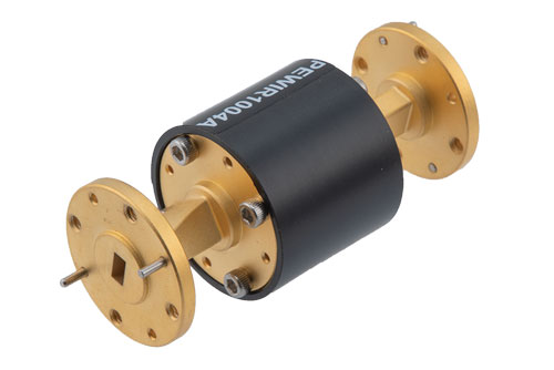 WR-22 Waveguide Isolator from 33 GHz to 50 GHz, 25 dB Isolation, UG-383/U Round Cover Flange