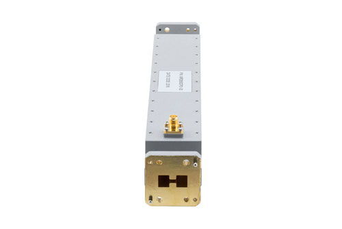 WRD-650 Double Ridge Waveguide 30 dB Broadwall Coupler, SMA Female Coupled Port, 6.5 GHz to 18 GHz, Brass