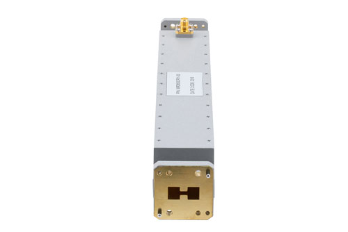 WRD-650 Double Ridge Waveguide 30 dB Broadwall Coupler, SMA Female Coupled Port, 6.5 GHz to 18 GHz, Brass
