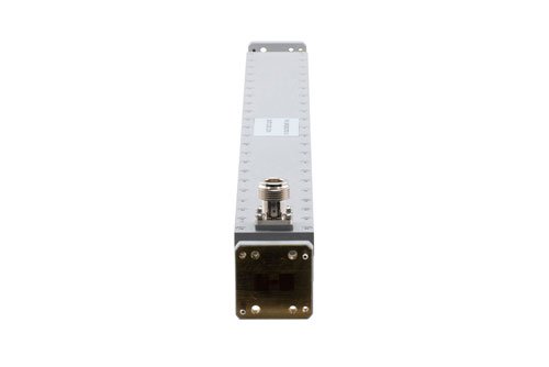 WRD-650 Double Ridge Waveguide 10 dB Broadwall Coupler, N Female Coupled Port, 6.5 GHz to 18 GHz, Brass