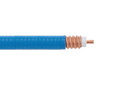 Low Loss SPP-375-LLPL Plenum Rated Corrugated Coax Cable with Blue FEP Jacket Superflexible