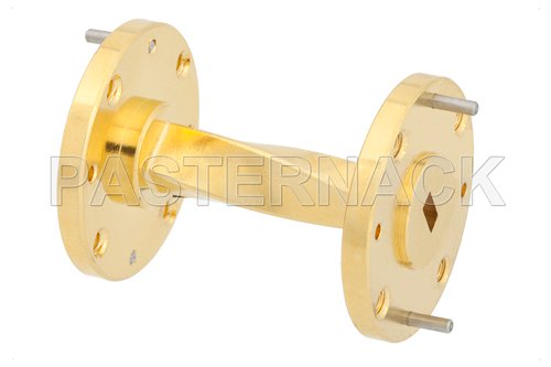 WR-19 90 Degree Waveguide Twist With a UG-383/U-Mod Flange Operating From 40 GHz to 60 GHz