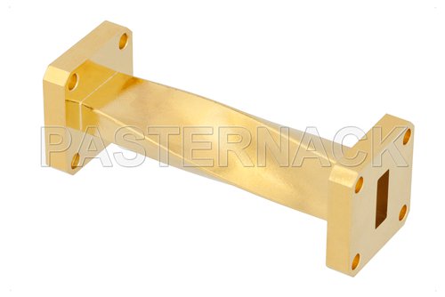 WR-42 90 Degree Waveguide Twist With a UG-595/U Flange Operating From 18 GHz to 26.5 GHz