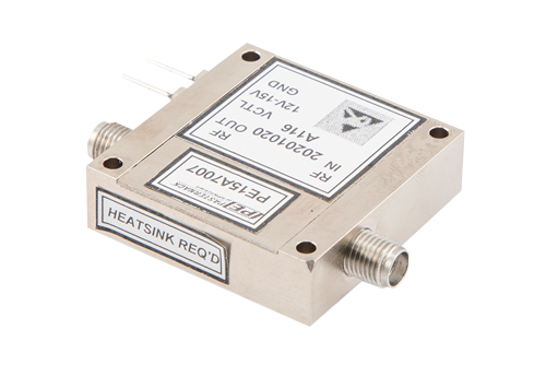 40 dB Variable Gain Amplifier, 13 dBm P1dB, 18 GHz to 26.5 GHz, 20 dB Gain Control, 6.5 dB NF, SMA