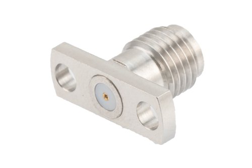 SMA Female Field Replaceable Connector 2 Hole Flange Mount 0.02 inch Pin, .400 inch Hole Spacing with Metal Contact Ring