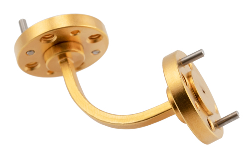 WR-5 Waveguide E-Bend with UG-383/U-Mod Flange Operating from 140 GHz to 220 GHz