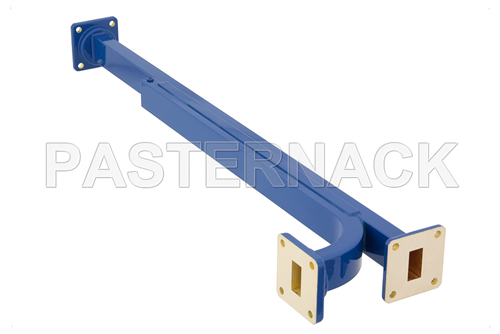 WR-51 20 dB Directional Waveguide Broadwall Coupler, Square Cover Flange, E-Plane Coupled Port, 15 GHz to 22 GHz