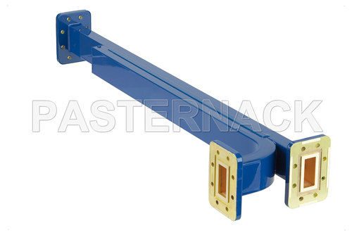 WR-112 20 dB Directional Waveguide Broadwall Coupler, CPR-112G Grooved Flange, E-Plane Coupled Port, 7.05 GHz to 10 GHz