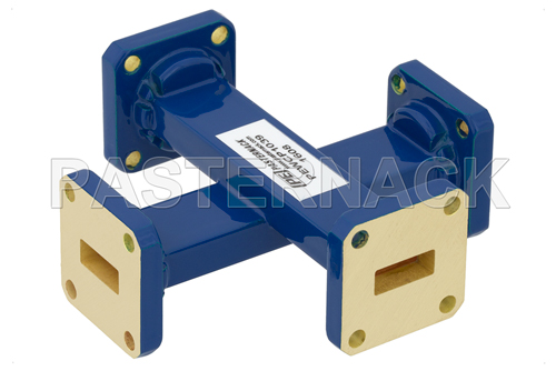 WR-42 20 dB Waveguide Crossguide Coupler, UG-595/U Square Cover Flange, 18 GHz to 26.5 GHz