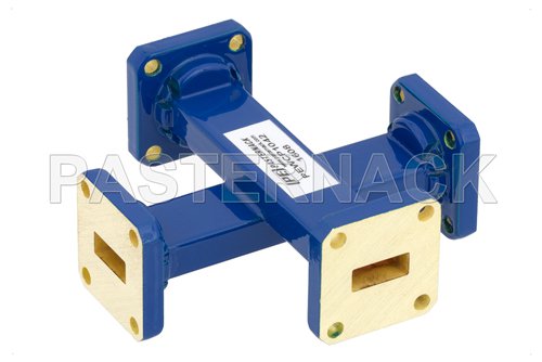 WR-42 50 dB Waveguide Crossguide Coupler, UG-595/U Square Cover Flange, 18 GHz to 26.5 GHz