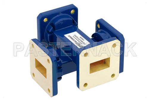 WR-75 30 dB Waveguide Crossguide Coupler, Square Cover Flange, 10 GHz to 15 GHz