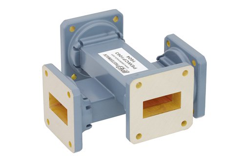 WR-112 20 dB Waveguide Crossguide Coupler, UG-51/U Square Cover Flange, 7.05 GHz to 10 GHz