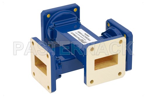 WR-112 40 dB Waveguide Crossguide Coupler, UG-51/U Square Cover Flange, 7.05 GHz to 10 GHz