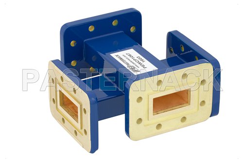 WR-112 20 dB Waveguide Crossguide Coupler, CPR-112G Grooved Flange, 7.05 GHz to 10 GHz