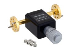 PE-W10PS1001 - 0 to 180 Degree WR-10 Waveguide Phase Shifter, From 75 GHz to 110 GHz, With a UG-387/U-Mod Round Cover Flange