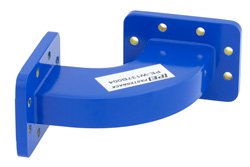 PE-W137B004 - WR-137 Commercial Grade Waveguide H-Bend with CPR-137G Flange Operating from 5.85 GHz to 8.2 GHz