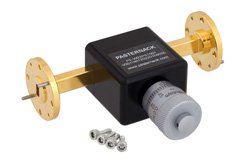 PE-W22PS1001 - 0 to 180 Degree WR-22 Waveguide Phase Shifter, From 33 GHz to 50 GHz, With a UG-383/U Round Cover Flange