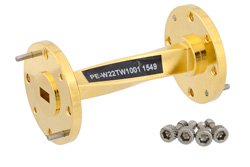 PE-W22TW1001 - WR-22 90 Degree Waveguide Twist With a UG-383/U Flange Operating From 33 GHz to 50 GHz