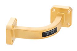 PE-W28B003 - WR-28 Instrumentation Grade Waveguide E-Bend with UG-599/U Flange Operating from 26.5 GHz to 40 GHz