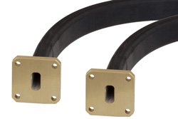 PE-W51SF005-36 - WR-51 Seamless Flexible Waveguide 36 Inch, Square Cover Flange Operating From 15 GHz to 22 GHz