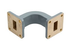 PE-W62B001 - WR-62 Commercial Grade Waveguide E-Bend with UG-419/U Flange Operating from 12.4 GHz to 18 GHz