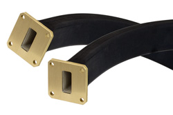PE-W90TF005-36 - WR-90 Twistable Flexible Waveguide 36 Inch, UG-39/U Square Cover Flange Operating From 8.2 GHz to 12.4 GHz