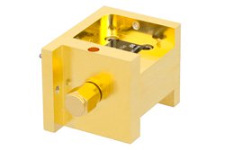 PE12D1004 - Waveguide Down Converter Mixer WR-22 From 33 GHz to 50 GHz, IF From DC to 18 GHz And LO Power of +13 dBm, UG-383/U Flange, Q Band
