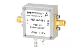 PE15A1054 - 1.5 dB NF Low Noise Amplifier, Operating from 10 MHz to 1.3 GHz with 35 dB Gain, 20 dBm P1dB and SMA