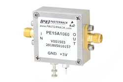 PE15A1060 - 1.3 dB NF Low Noise Amplifier, Operating from 40 MHz to 3 GHz with 16 dB Gain, 7 dBm P1dB and SMA