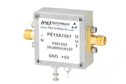 PE15A1061 - 2 dB NF Low Noise Amplifier, Operating from 20 MHz to 4 GHz with 25 dB Gain, 18 dBm P1dB and SMA