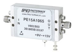 PE15A1065 - 2.1 dB NF Low Noise Amplifier, Operating from 10 MHz to 800 MHz with 60 dB Gain, 19 dBm Psat and SMA