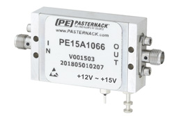 PE15A1066 - 2.5 dB NF Low Noise Amplifier, Operating from 100 MHz to 2 GHz with 61.5 dB Gain, 21 dBm Psat and SMA