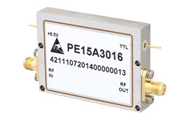 PE15A3016 - 900 mW P1dB, 2 GHz to 8 GHz, Medium Power Broadband Amplifier, 33 dB Gain, SMA