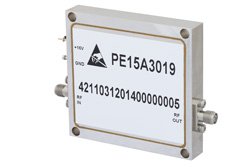 PE15A3019 - 1 Watt P1dB, 6 GHz to 18 GHz, Medium Power Broadband Amplifier, 30 dB Gain, SMA