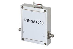 PE15A4008 - 41 dB Gain, 1 Watt Psat, 8 GHz to 12 GHz, Medium Power GaAs Amplifier, SMA Input, SMA Output, 3.5 dB NF