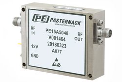 PE15A5048 - 2 Watt P1dB, 6 GHz to 18 GHz, Medium Power Amplifier, SMA, 35 dB Gain, 40 dBm IP3