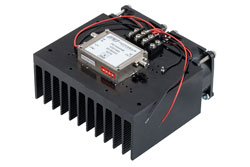 PE15A5048F - 2 Watt P1dB, 6 GHz to 18 GHz, Medium Power Amplifier with Heatsink, SMA, 35 dB Gain, 40 dBm IP3