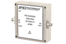 PE15A5054 - 2 Watt P1dB, 18 GHz to 26.5 GHz, Medium Power Amplifier, SMA Input, 2.92mm Output, 35 dB Gain, 40 dBm IP3