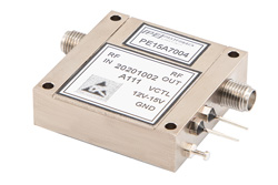 40 dB Variable Gain Amplifier, 15 dBm P1dB, 2 GHz to 8 GHz, 20 dB Gain Control, 3.5 dB NF, SMA