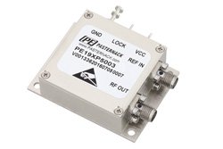 PE19XP5003 - 100 MHz Phase Locked Crystal Oscillator, 10 MHz External Ref., Phase Noise -150 dBc/Hz, SMA