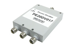 PE20DV017 - 3 Way SMA Power Divider from 2 GHz to 4 GHz Rated at 30 Watts