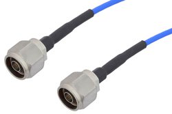 PE302 - N Male to N Male Cable Using PE-P141 Coax with HeatShrink, LF Solder