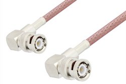 PE3044LF - BNC Male Right Angle to BNC Male Right Angle Cable Using RG142 Coax, RoHS